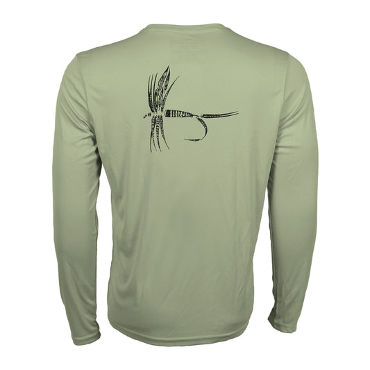 Mens Performance Long Sleeve Fly Fishing Shirt | Aqua Design