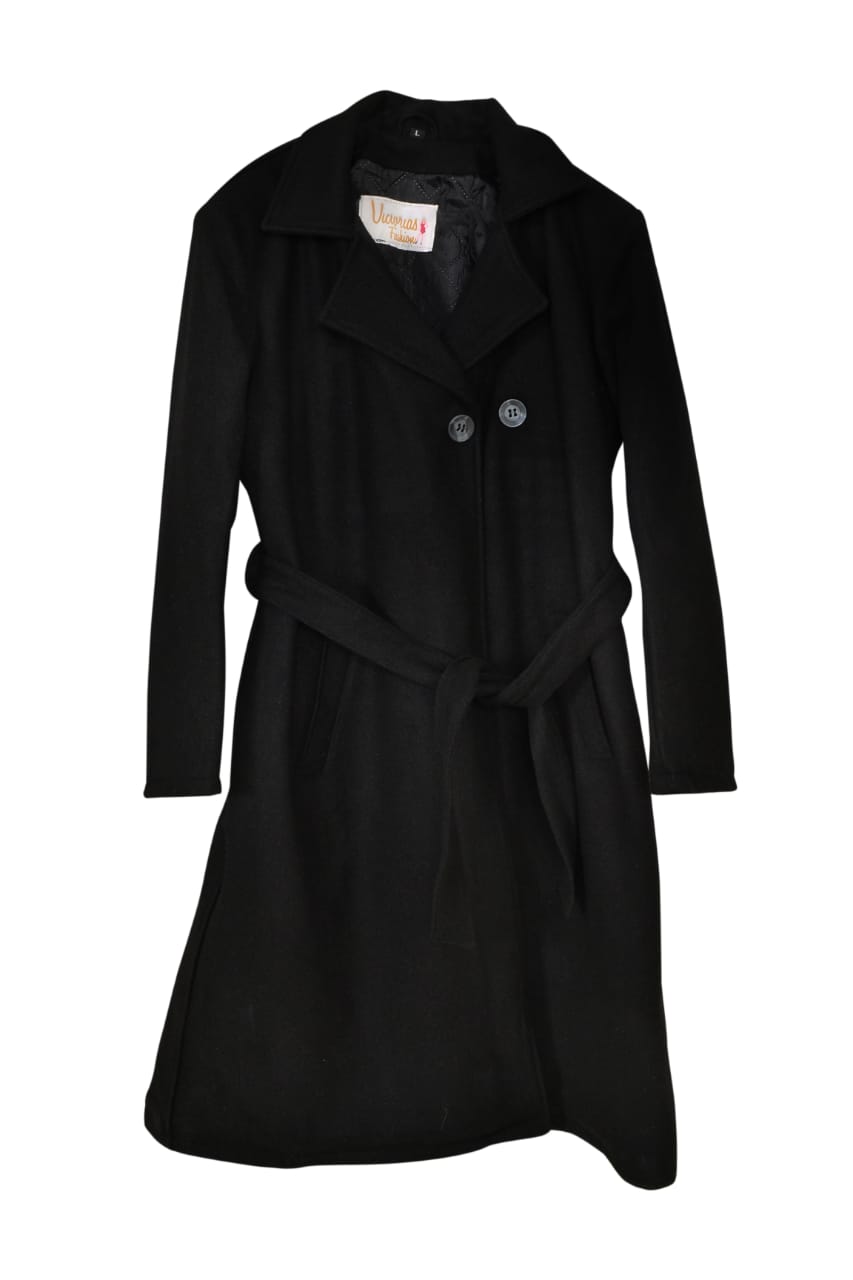 New Style!! Black Winter Walking Coat PeaCoat – Victoria Fashion PH ...