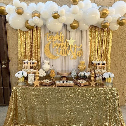 A Beautiful Expectation: White and Gold Baby Shower Ideas – Fanxyware