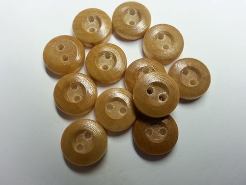 Wide Rim wood button-Slight Well (3098- Assorted Sizes) – WoodButtons