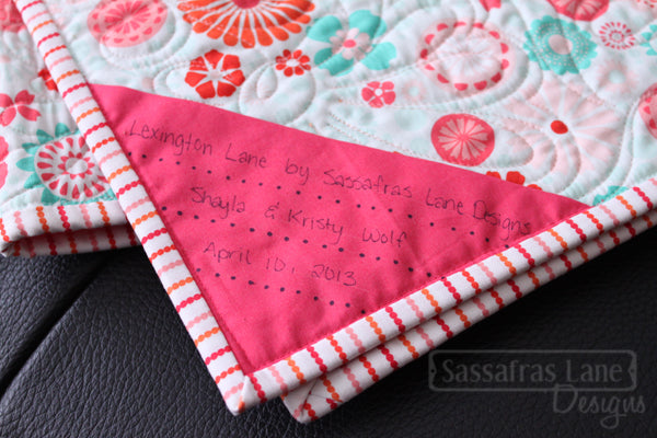 Sewology Sunday - Easy Quilt Label – Sassafras Lane Designs