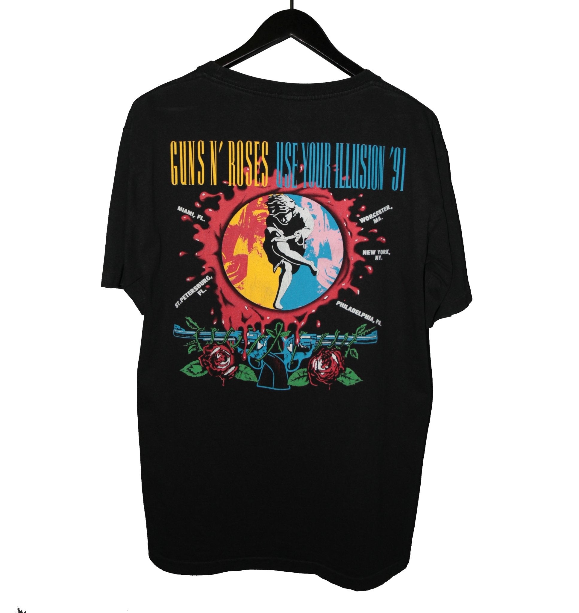 Guns N Roses 1991 Use Your Illusion US Tour Shirt – Faded AU