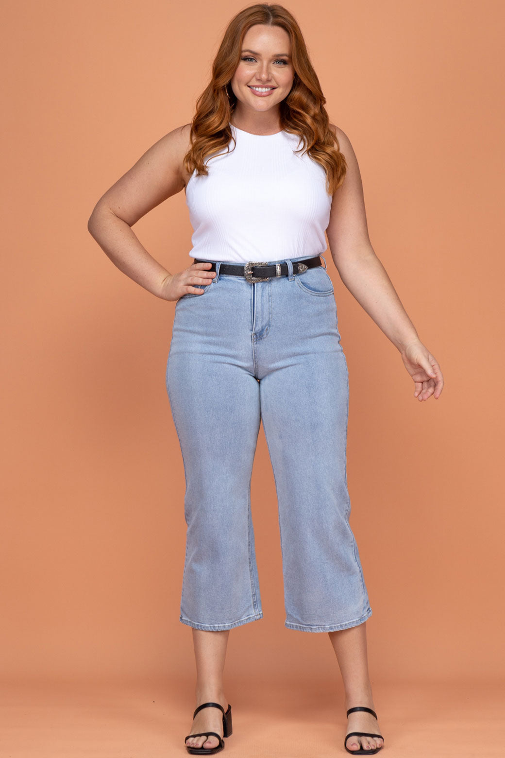 Sandy Crop Jean Washed Black  Orange Sherbet – Orange Sherbet Boutique