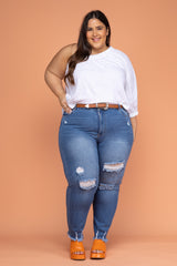 Suzi Distressed Jean Worn Wash | Orange Sherbet – Orange Sherbet Boutique