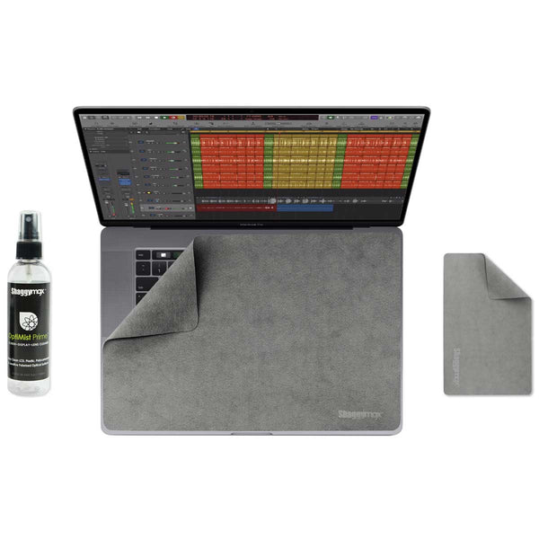 Laptop Swiper™ is a 3-in-1 Laptop Screen Protector, Keyboard Cover, Microfiber Cleaning Wipe all rolled into one.