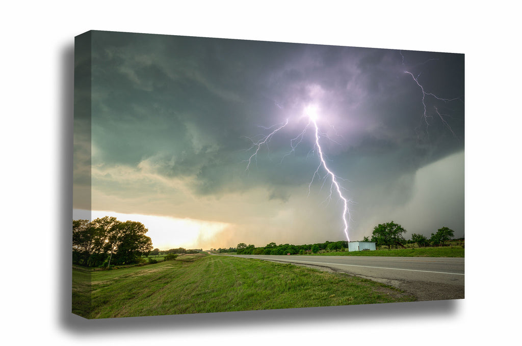 Canvas Wall Art | Lightning Bolt Photo | Extreme Weather Gallery Wrap –  Southern Plains Photography