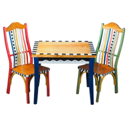 colorful table set