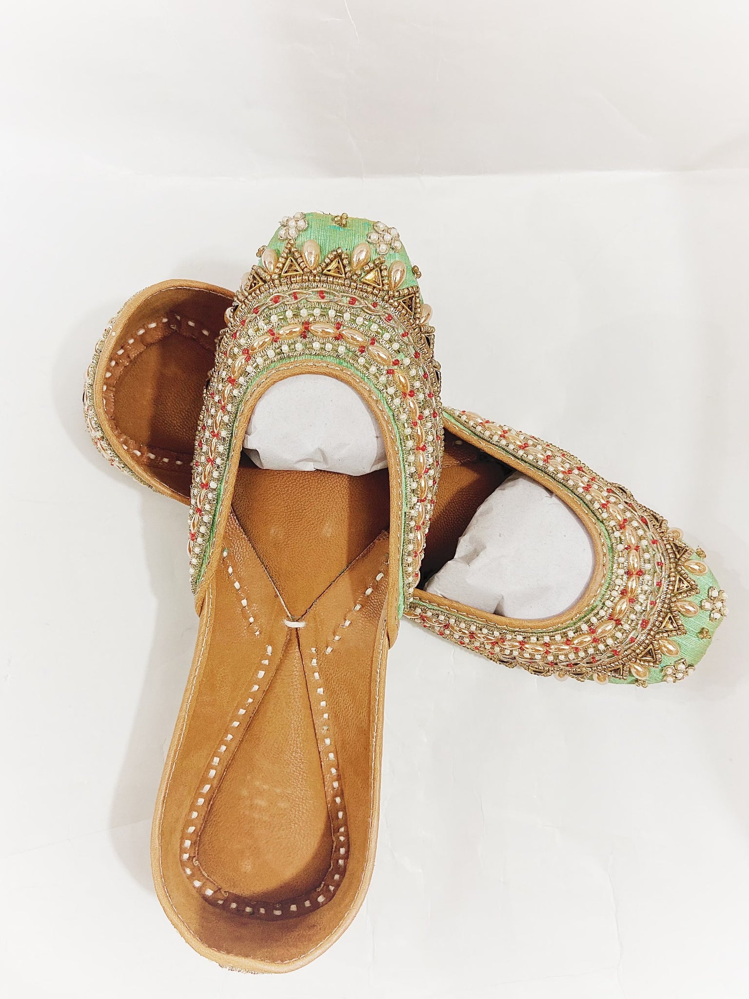 Golden Indian Mojari Jutti Shoes 