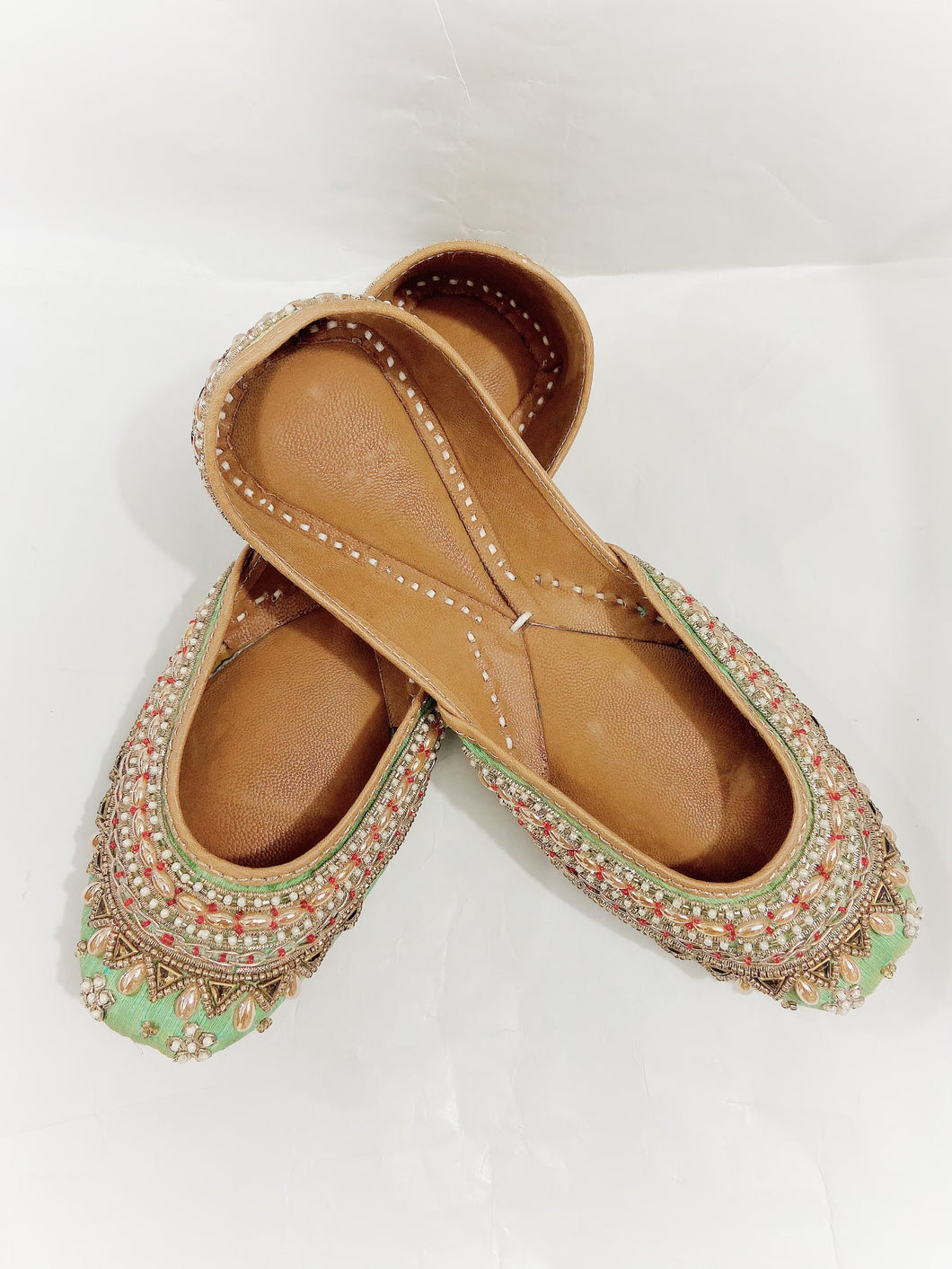 Golden Indian Mojari Jutti Shoes 
