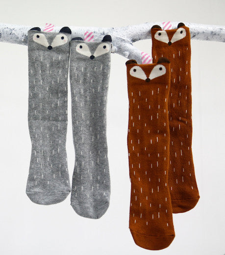 Fox or Raccoon Knee Socks – Little Circus