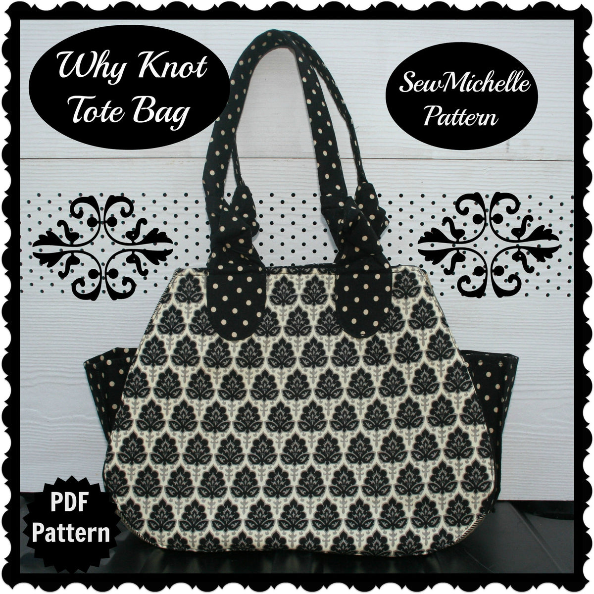 SewMichelle Why Knot Tote Bag Pattern Knotted Handles Unique Girly Bag