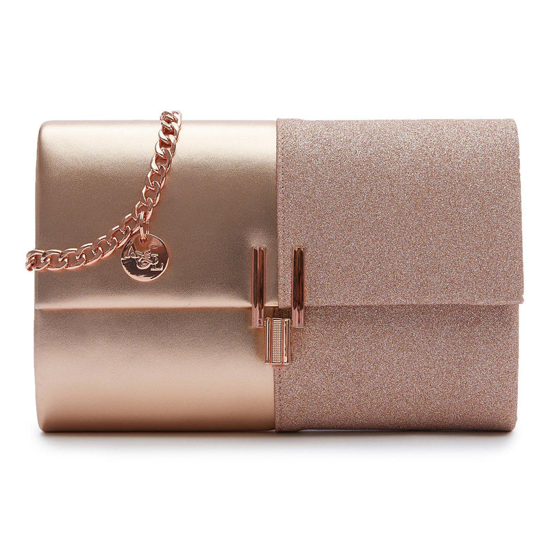 rose gold evening purse