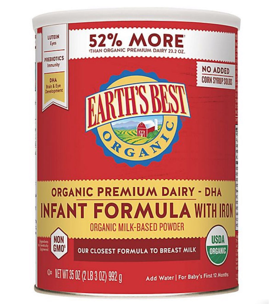 Earth’s Best Organic Dairy Infant Formula Powder (432 Oz) Case