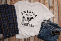 America Needs Farmers-Cow-Black (HIGH HEAT 375/7) #733