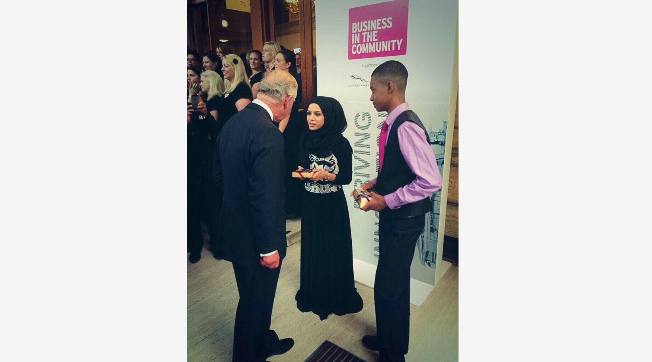 Harry Specters chocolates being presented to HRH King Charles at the 2014 Business in the Community National Gala Dinner