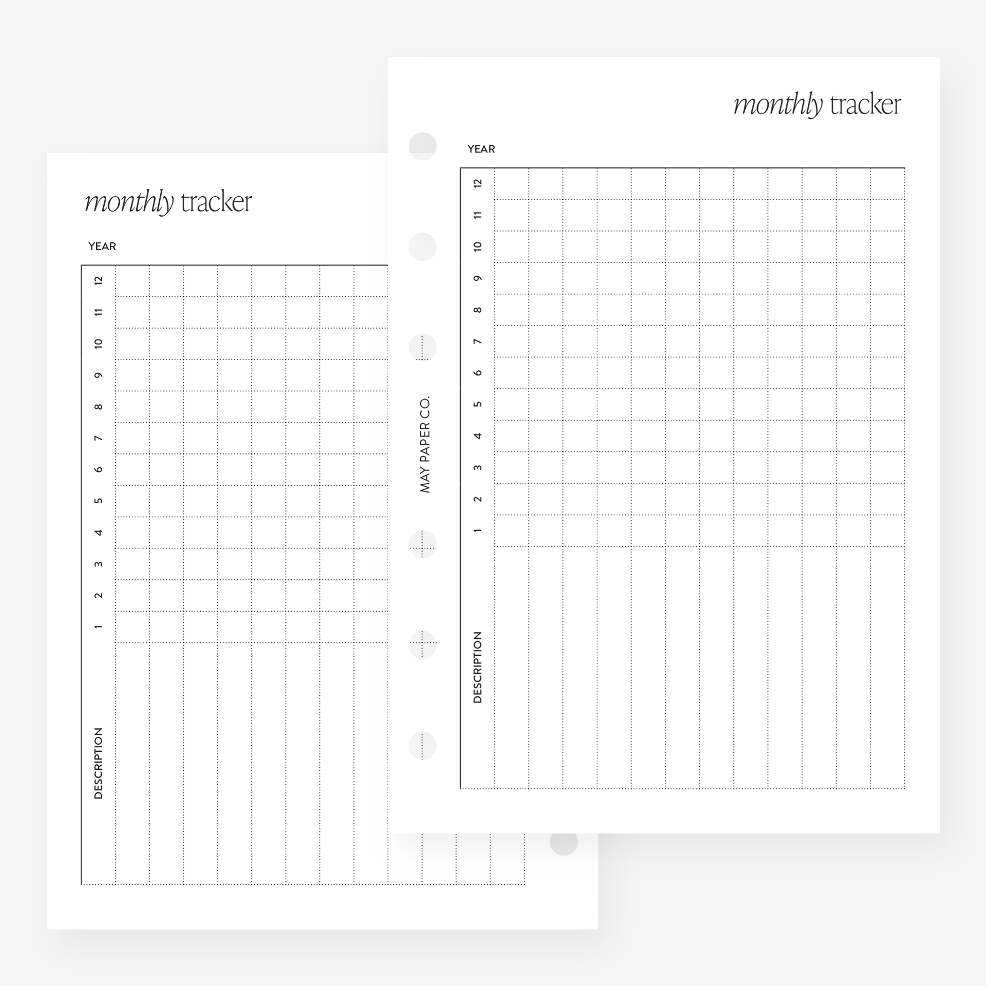 Undated Weekly NO.01 Vertical Hourly Planner Insert