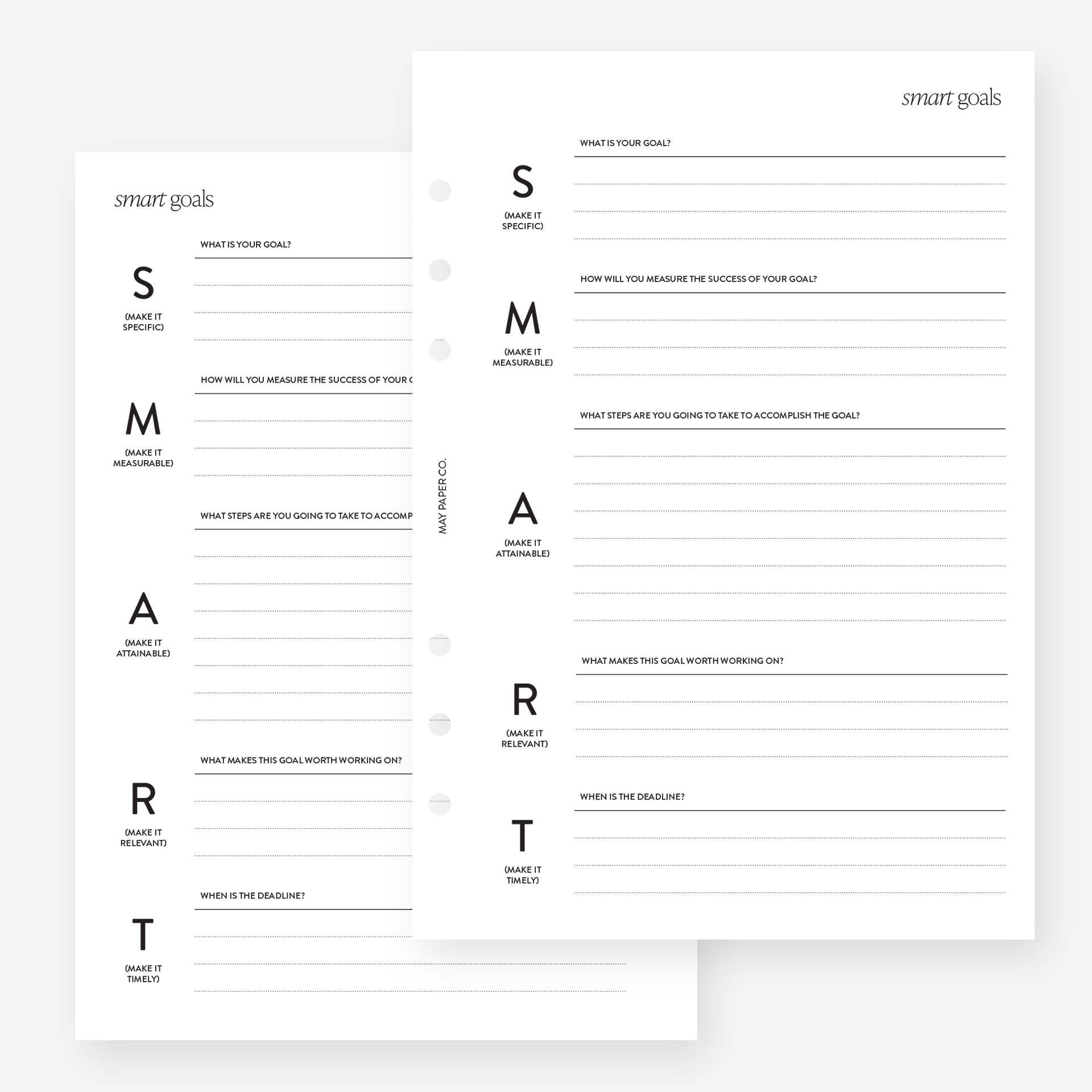 Today, Notes, Goals, Planner Page Marker SVG. Files