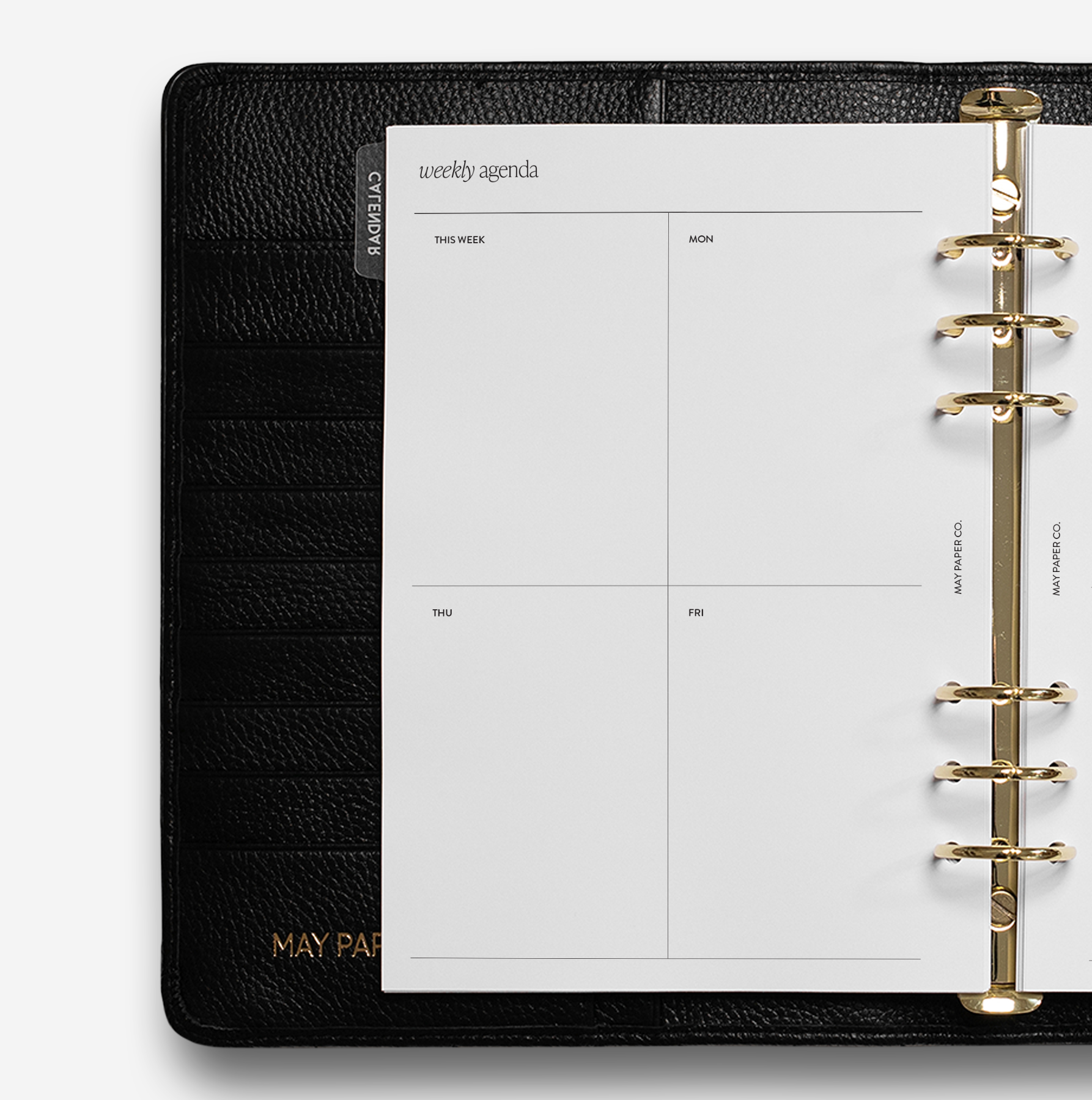 Undated Weekly NO.07 Vertical Border Lined Planner Insert