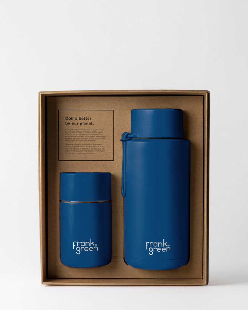 Frank Green Ceramic Reusable Bottle - 34oz / 1,000ml, Buttermilk