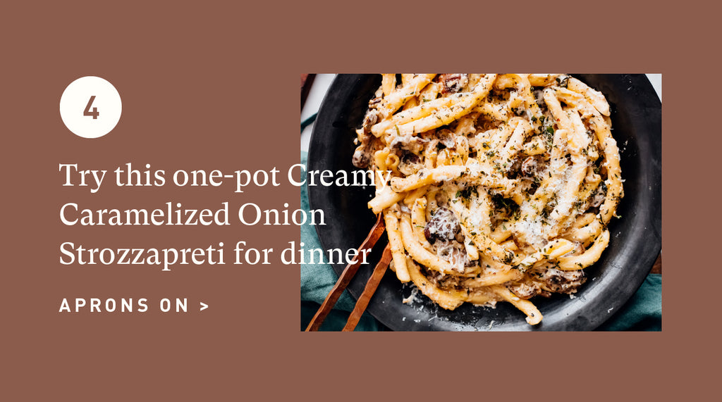 Creamy Caramelized Onion Strozzapreti