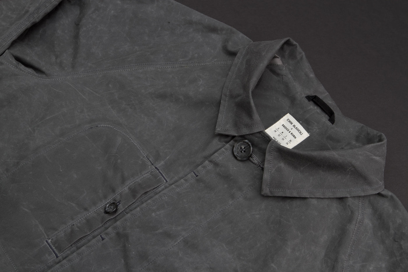 John Blasioli x Bridge & Burn Waxed Cotton Trench Coat