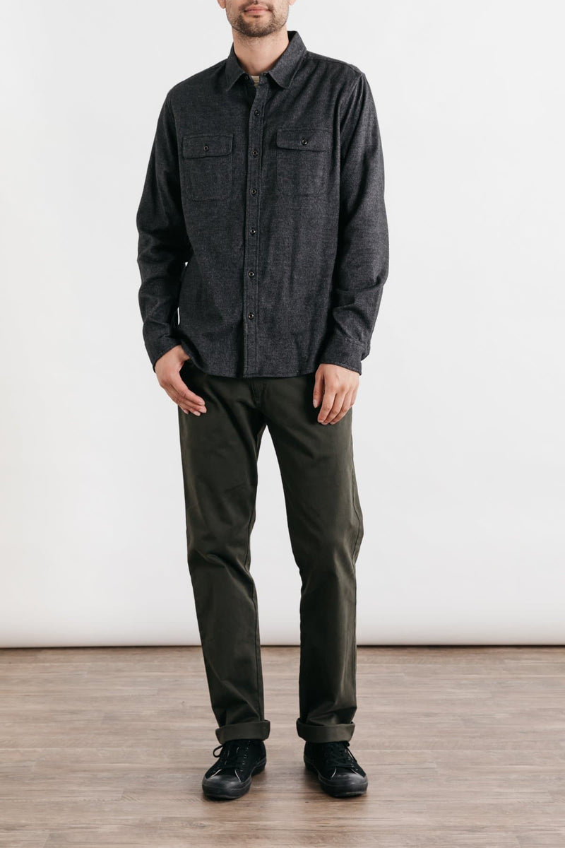 Slim fit button up - Men's | Cole Black Twill by Bridge & Burn.