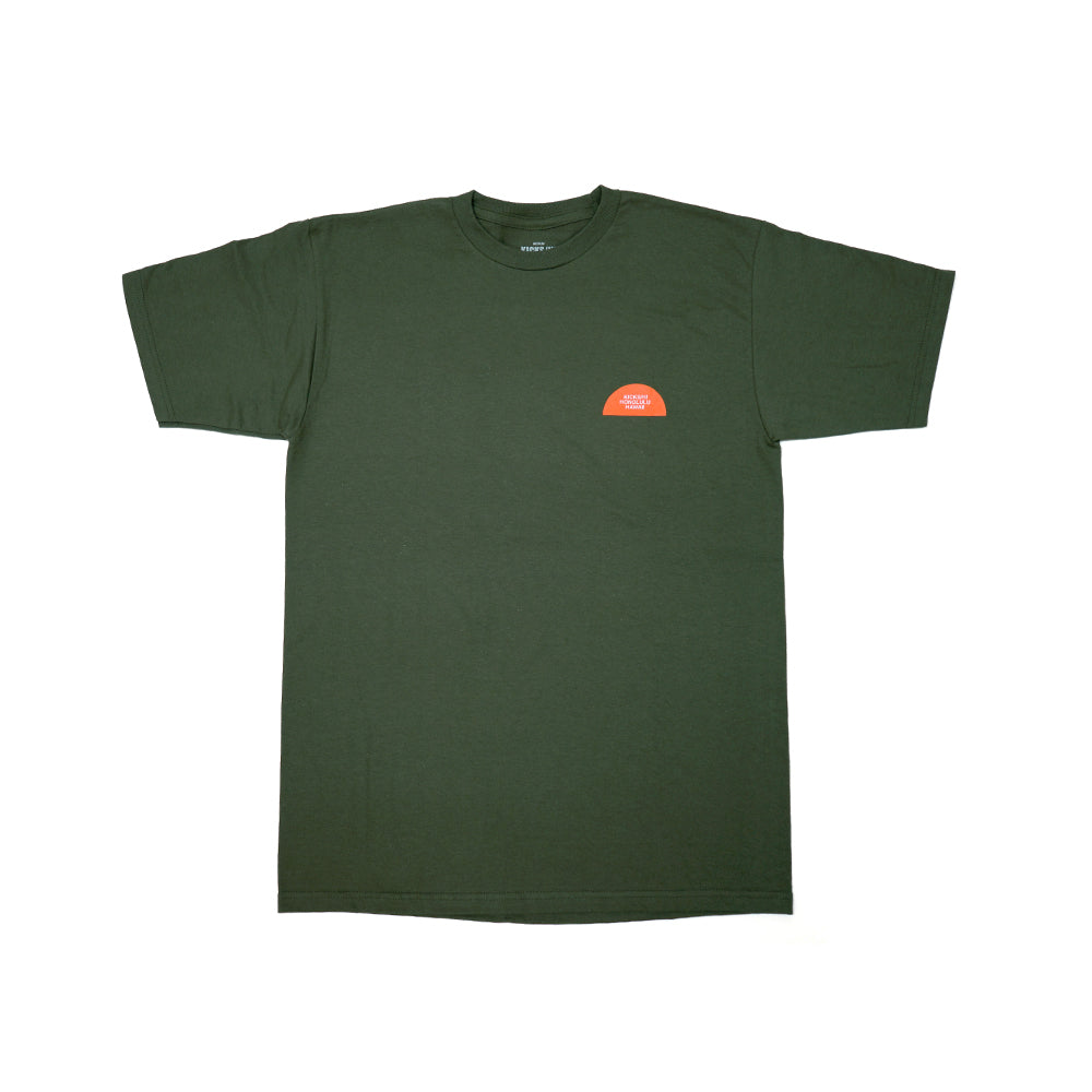 KICKS/HI<BR>SPRING '20<BR>'SUNRISE' TEE (MILITARY GREEN)