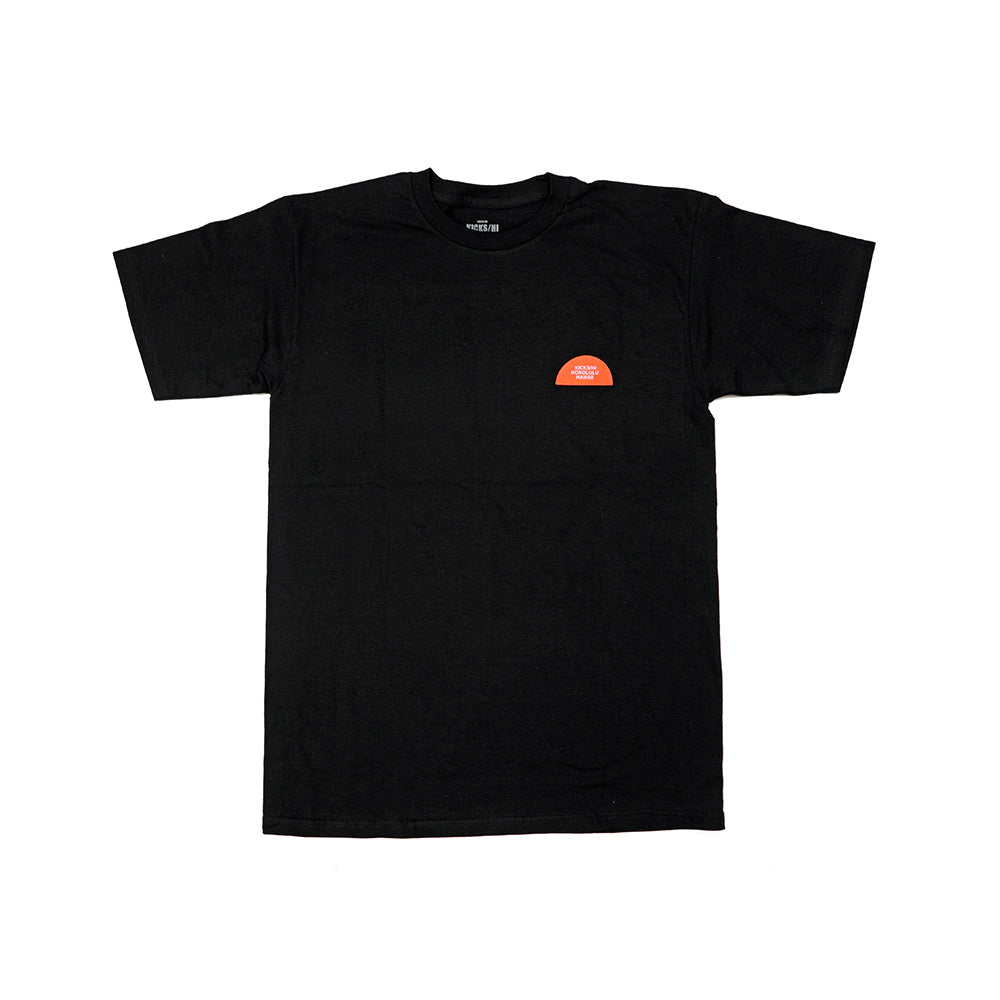 KICKS/HI<BR>SPRING '20<BR>'SUNRISE' TEE (BLACK)