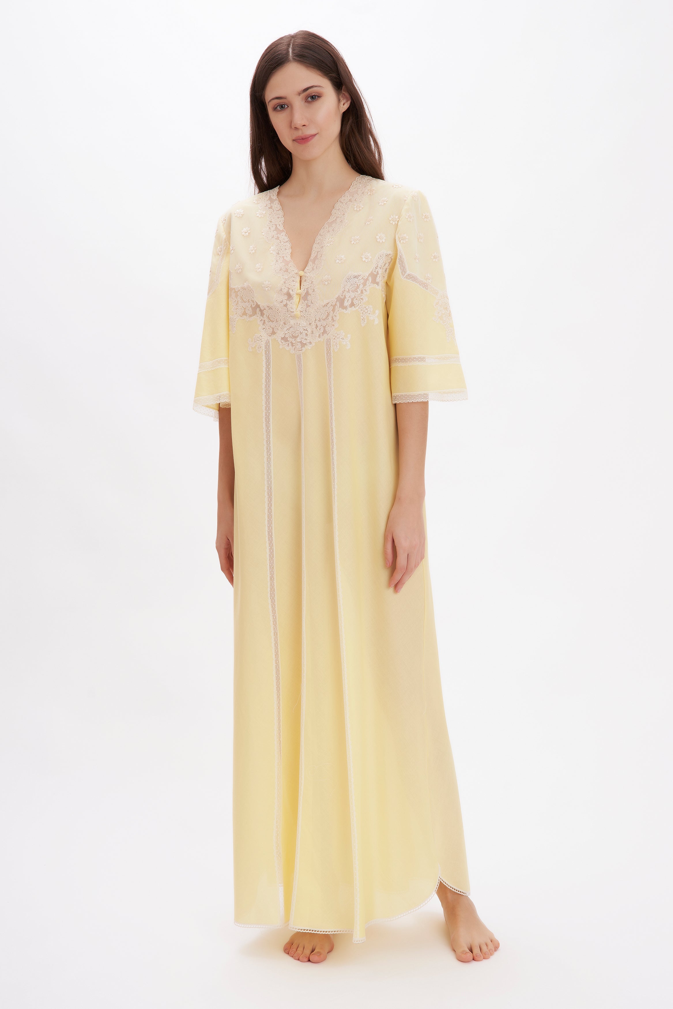 Claire de Lune - Mussola Cotton Nightgown – Flora Lastraioli Shop Online