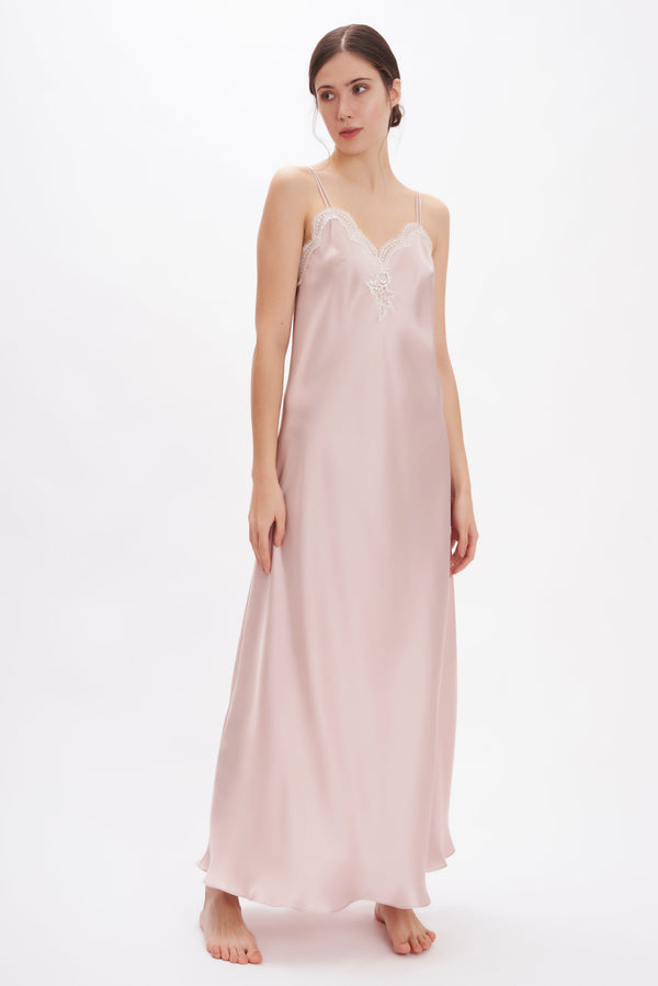 Silk Satin Nightgown – Flora Lastraioli Shop Online