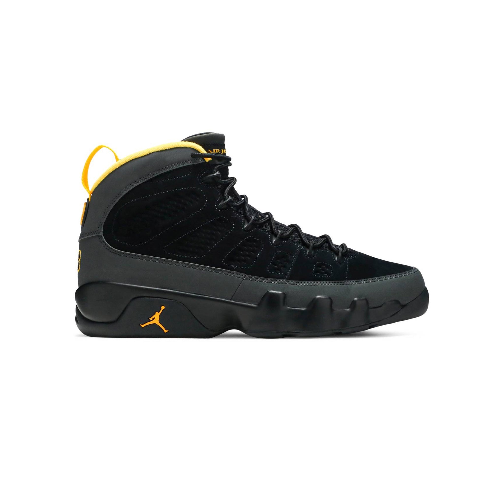 black and yellow jordan 9 retro