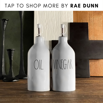 Shop our Rae Dunn Oil & Vinegar Boutique Collection California Englished