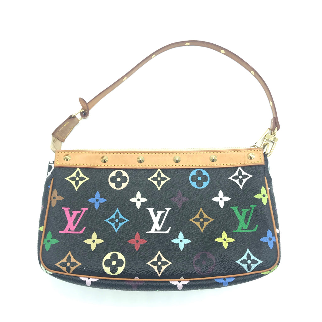 Louis Vuitton Murakami Multicolor Pochette In Black – Rad Treasures