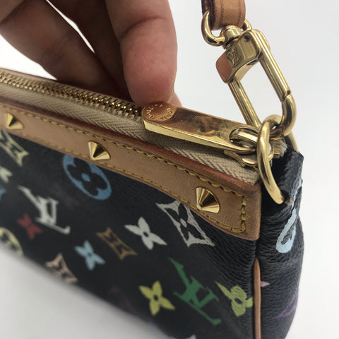 Louis Vuitton Murakami Multicolor Pochette In Black – Rad Treasures