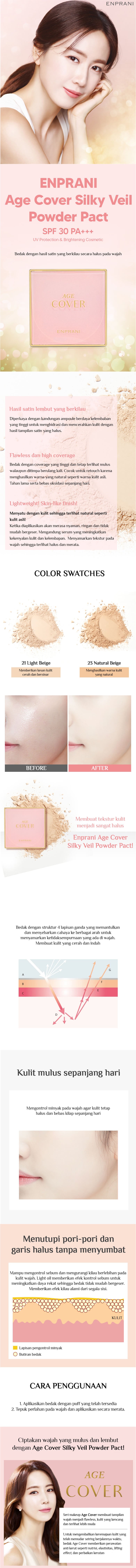 Age Cover Silky Veil Powder Pact | Bedak Padat Anti Aging