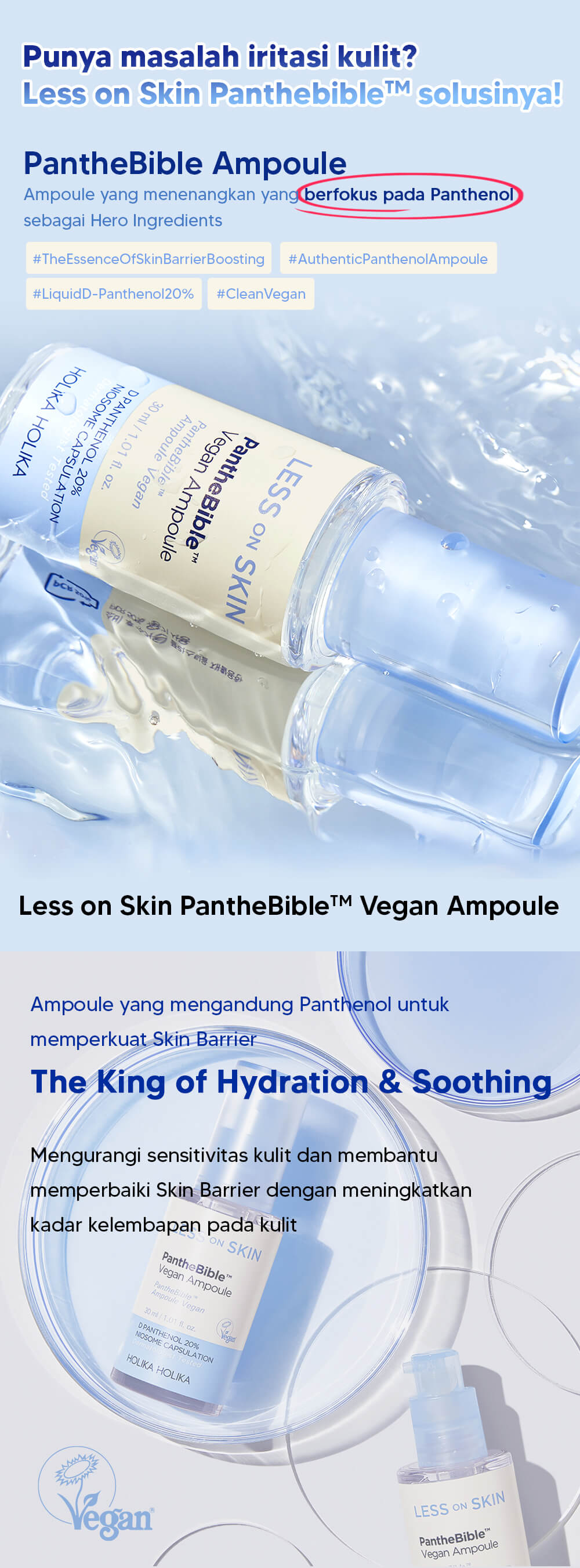 Less on Skin PantheBible Vegan Ampoule | Skin Barrier Serum