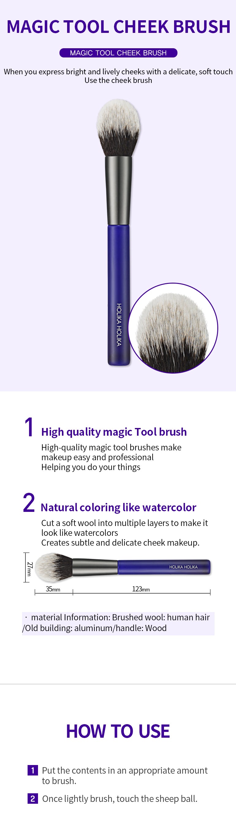 Kuas Blush On | Magic Tool Cheek Brush