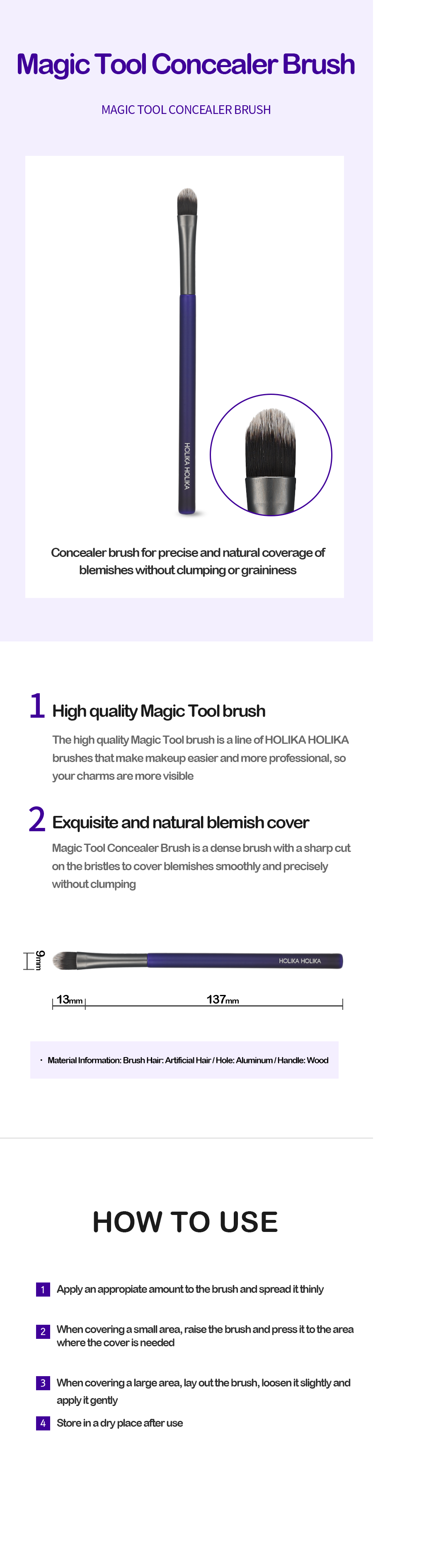 Kuas Concealer | Magic Tool Concealer Brush