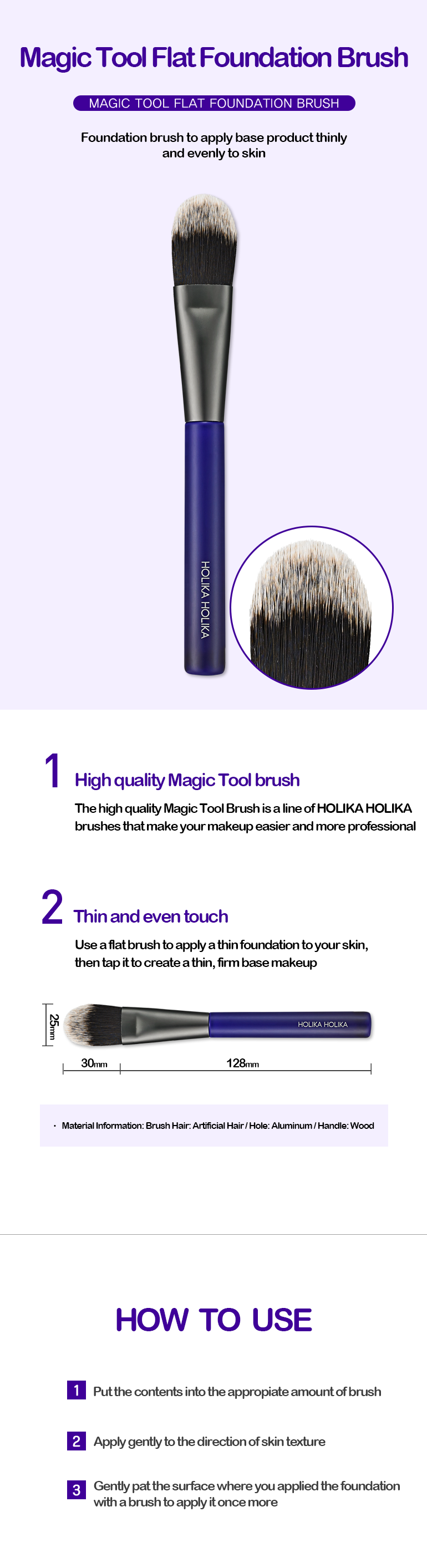 Kuas Foundation | Magic Tool Flat Foundation Brush