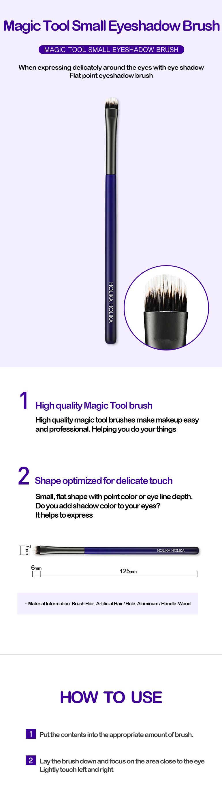 Kuas Eyeshadow | Magic Tool Small Eyeshadow Brush