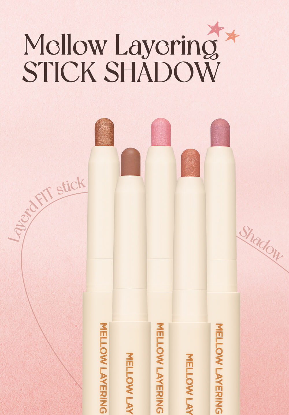 Holika Holika Mellow Layering Stick Shadow | Buildable Eye & Cheek Colors