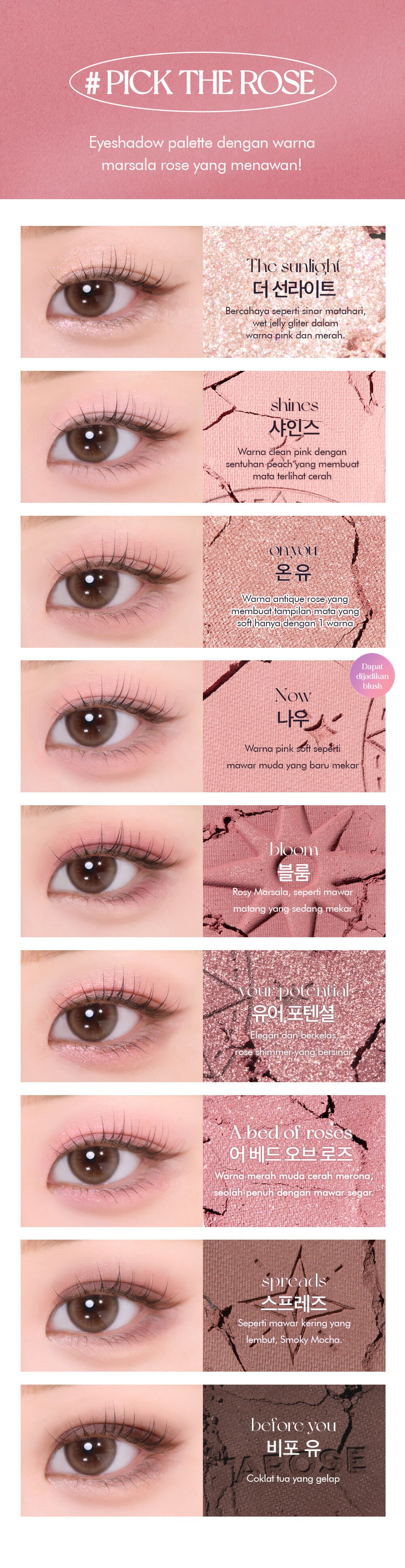 Holika Holika My Fave Mood Eye Palette (Tarose Collection) | Eyeshadow