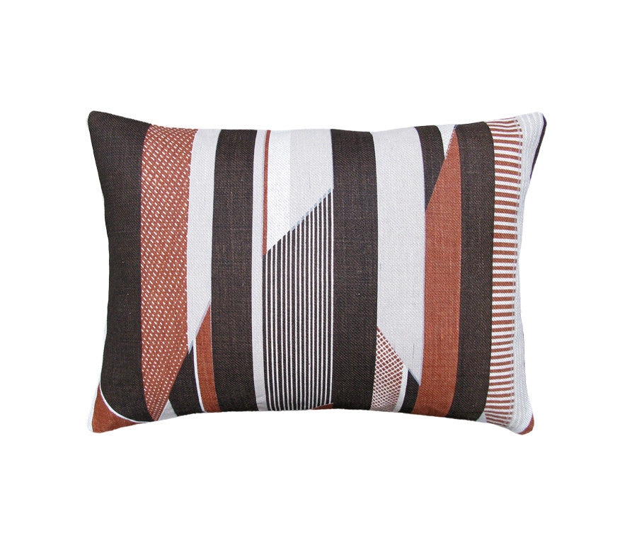 Textured Stripe. Navy, blue, orange: Fabric Remnant – Tamasyn Gambell