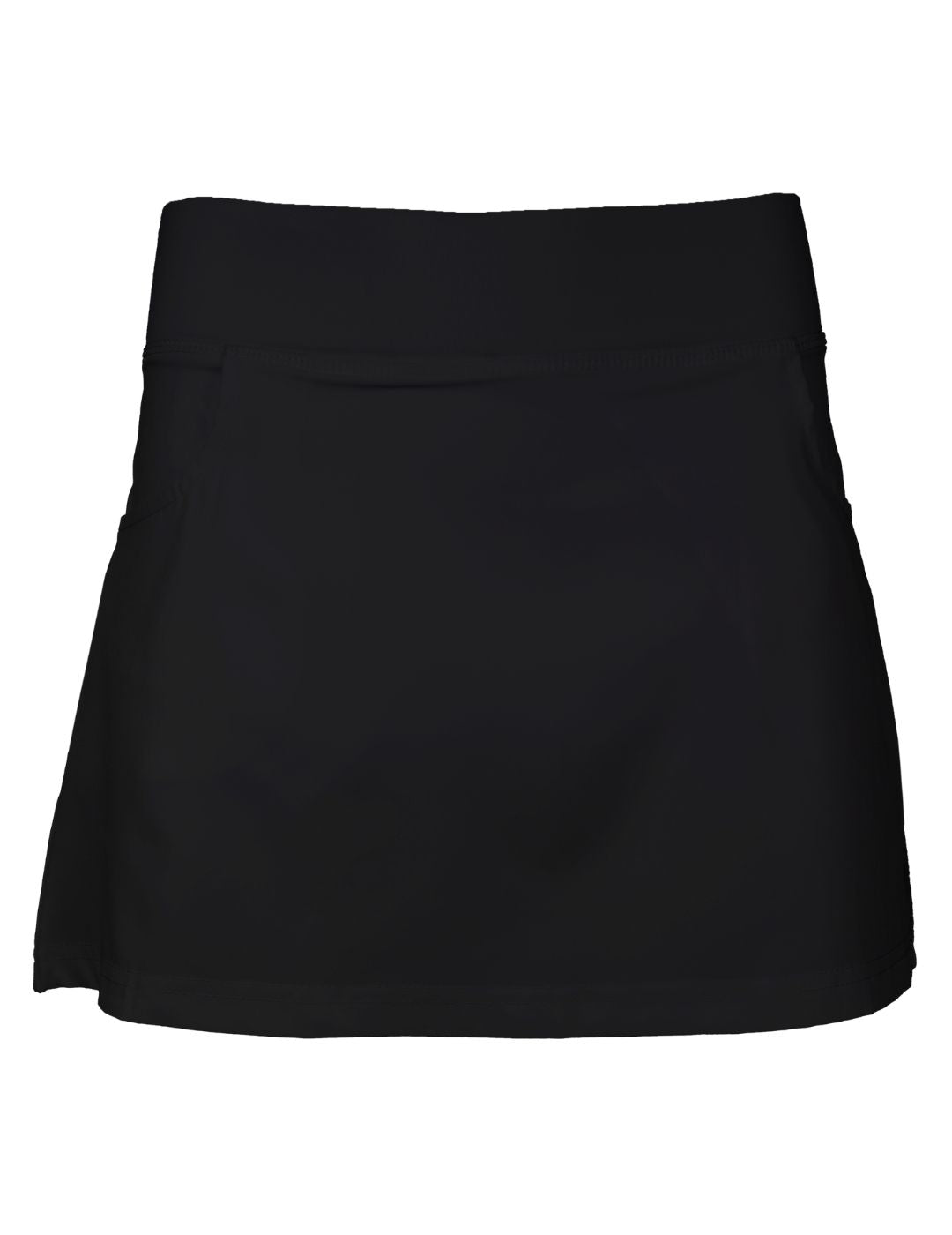 Junior Girl's Golf Solid Black/White Skort w/ Pleated Back – Garb