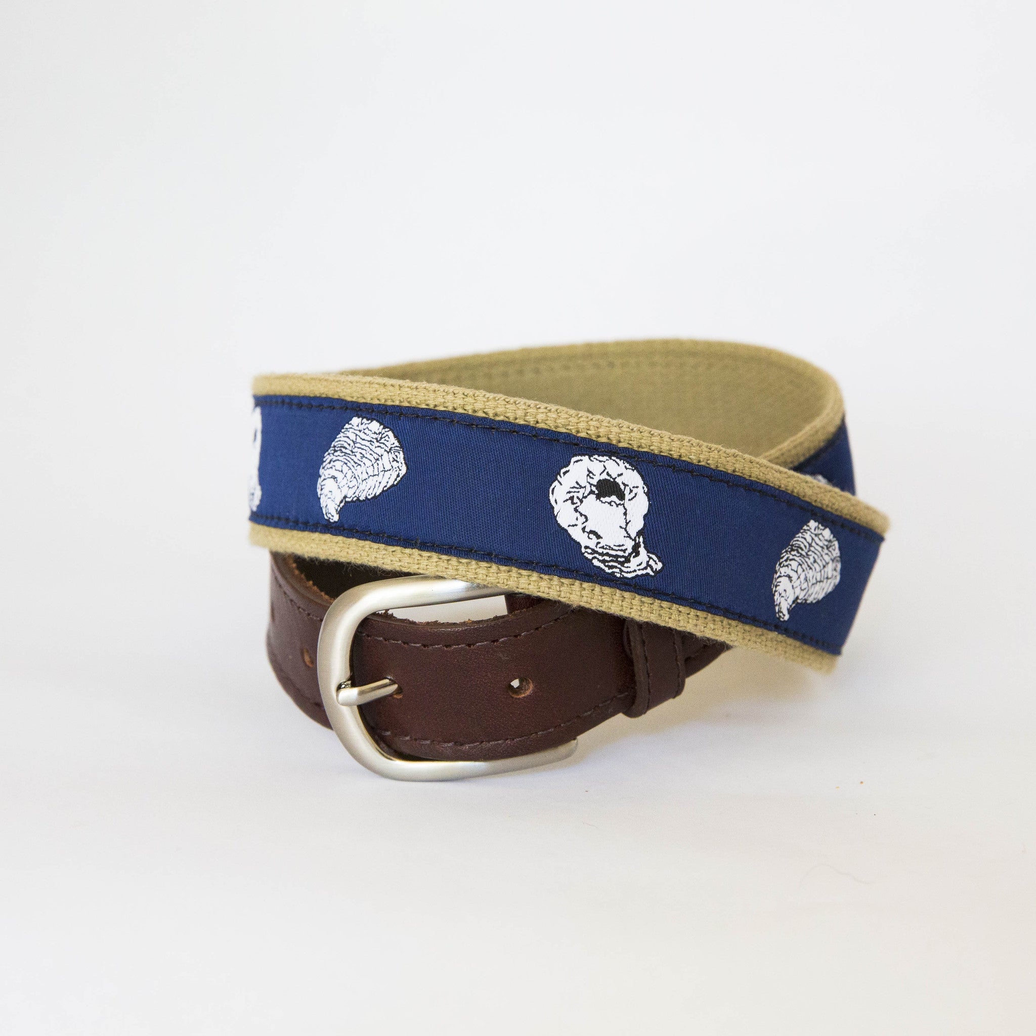 navy blue leather belt