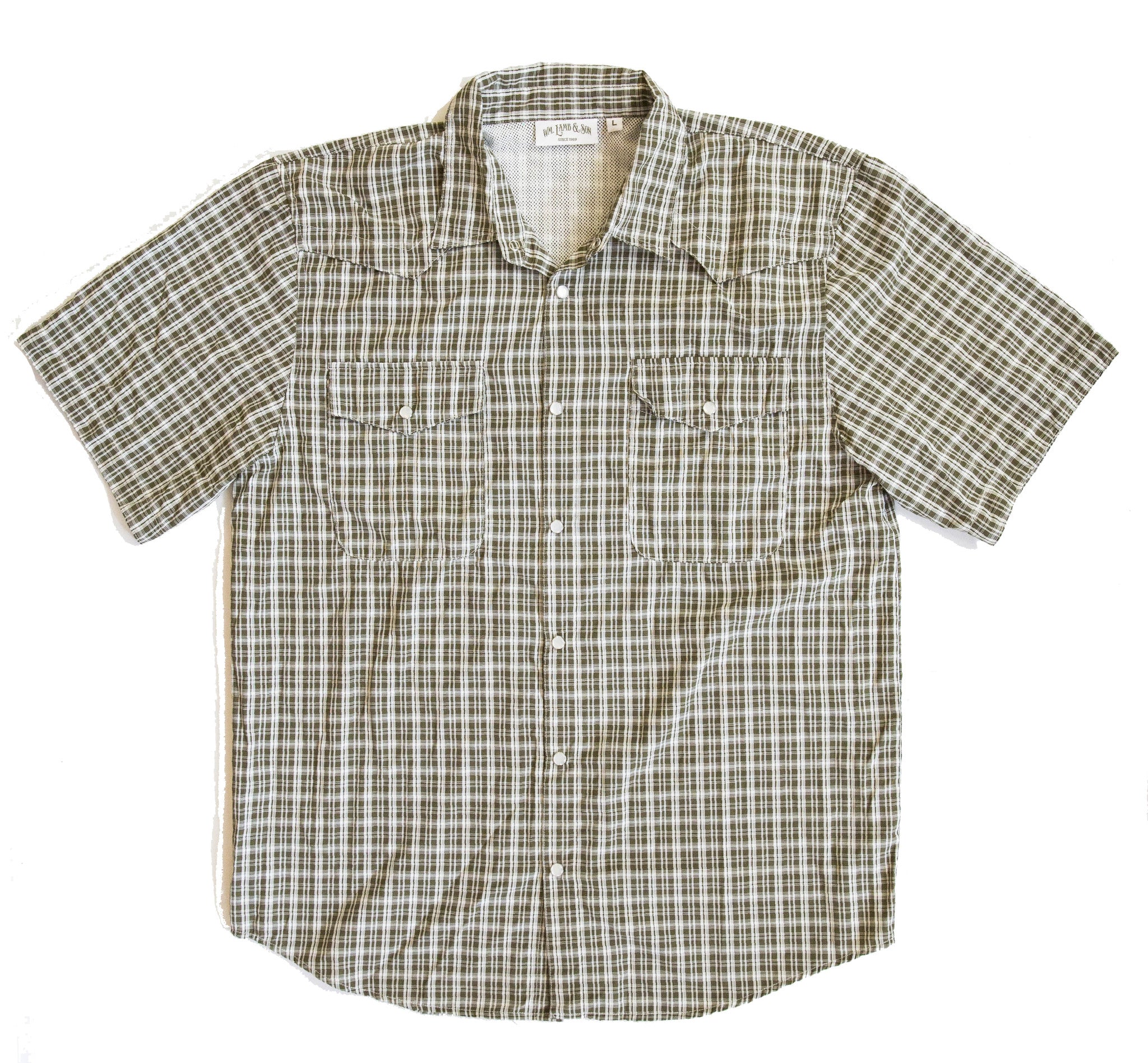 Cache Creek Fishing Shirt - Spruce Plaid Short Sleeve – Wm Lamb & Son
