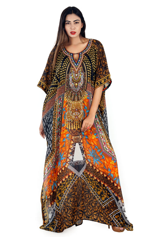 Silk kaftan Beach kaftan dress for woman beaded/beach wear/one piece ...