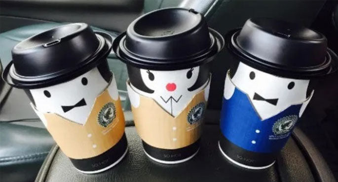 Dressed Coffee cups