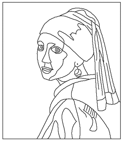Colouring sheet for art therapy 