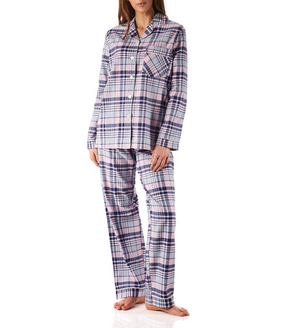 Isabella Check Flannelette Cotton Pyjama Set
